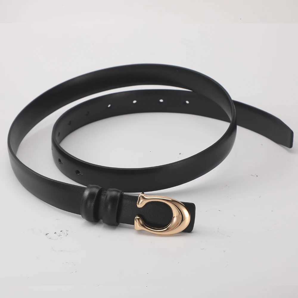 Luxury New Fashion C-shaped Smooth Buckle Durable Belt With Womens Business Casual Soft Belt Trendy Birthday Gift For Women Y251210
