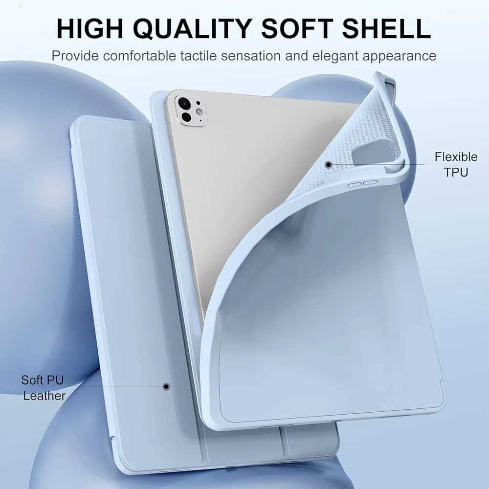 PU Leather Tri-Fold case for iPad Pro 129 3rd/4th/5th/6th Gen 2018/2020/2021/2022 Cpatible with Air 13 M2 M3 2024/2025 H251210
