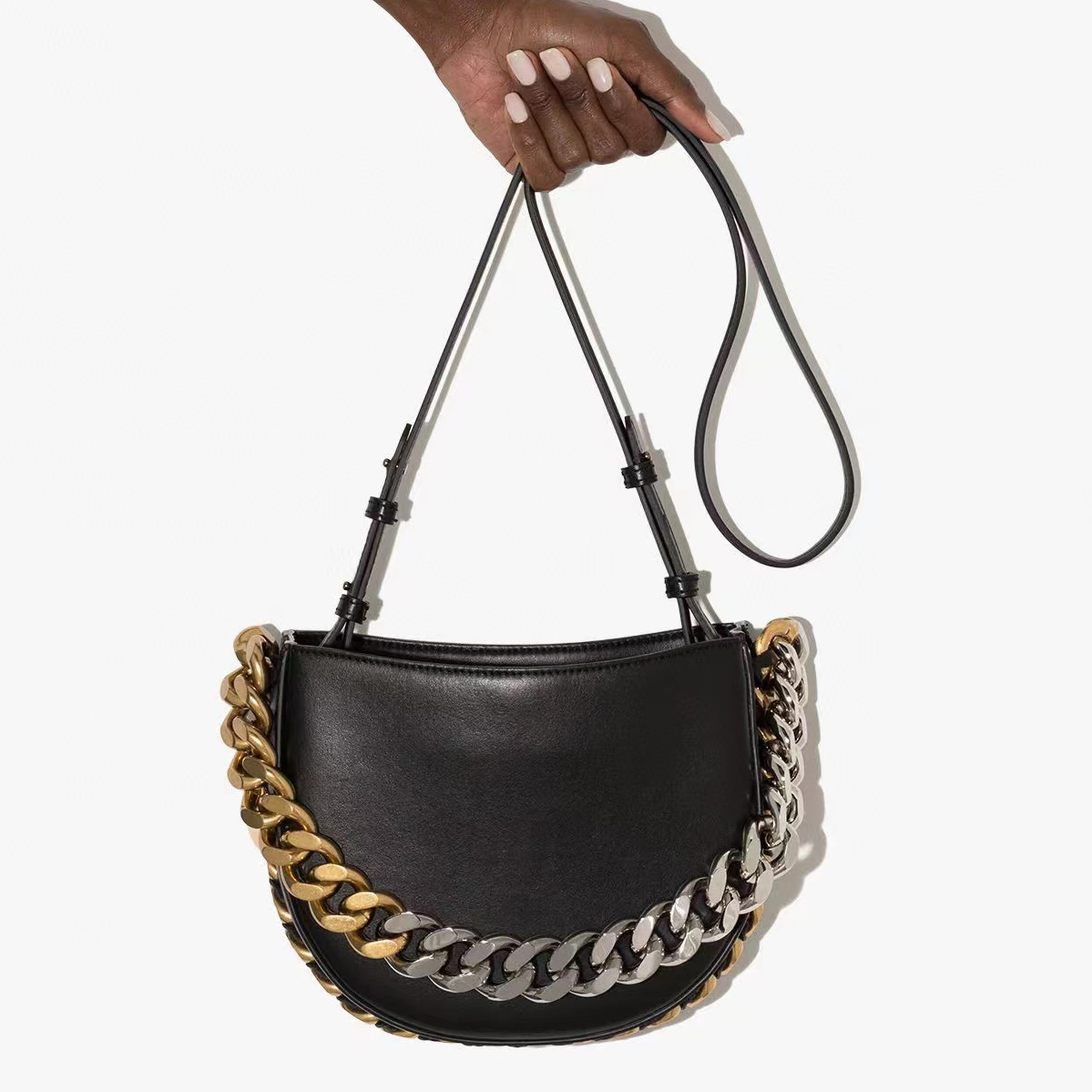 bucket bags chain shoulder bag medium vegan crossbody handbags women black bucket luxury frayme croco eeffect shopping chain bucket wallets