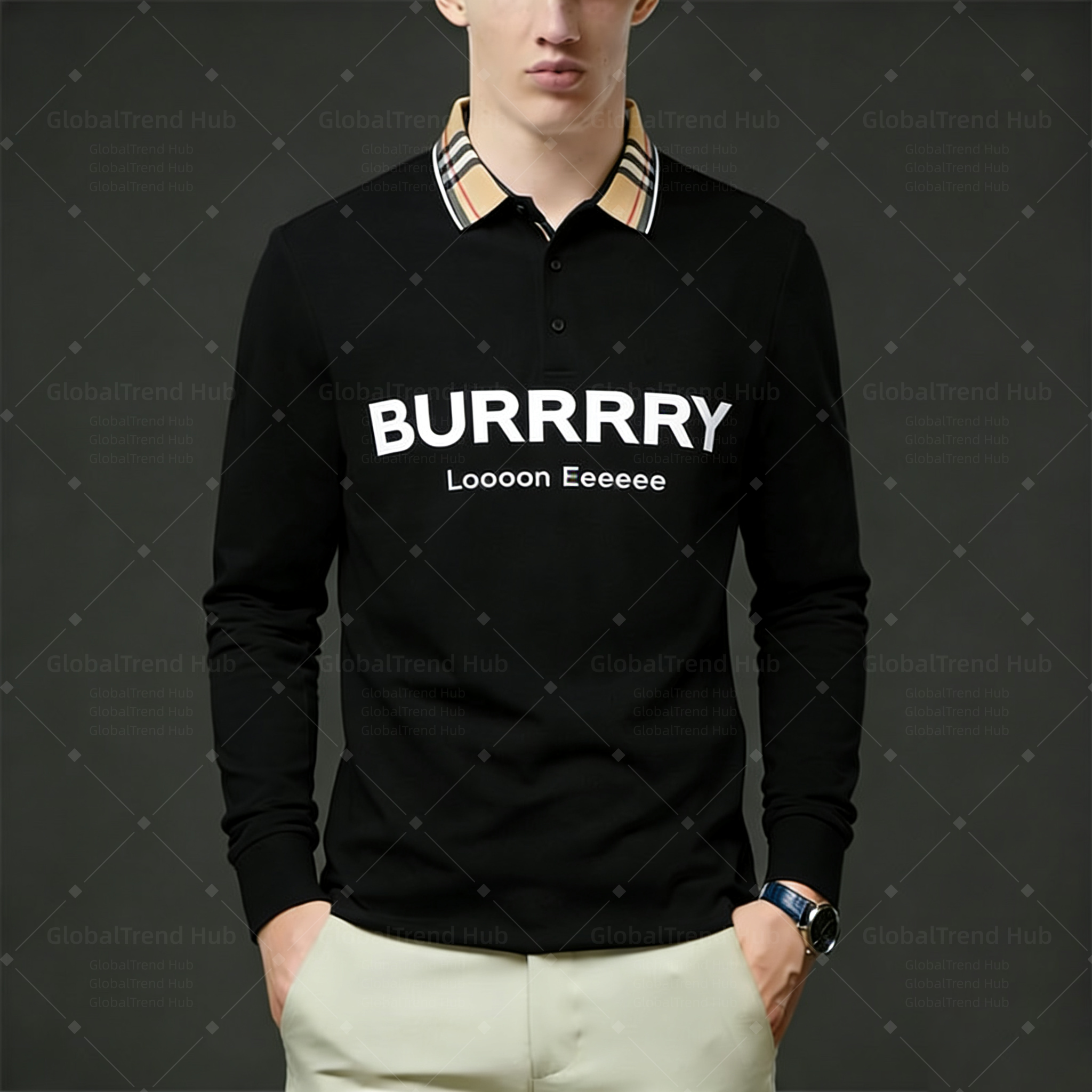 Men's Polos Long-sleeved t shirt Autumn Casual Solid Color Polo Shirt Slim Fit Lapel Long sleeves Top Versatile Collar For A Slimmer Silhouette size XXS-4XL