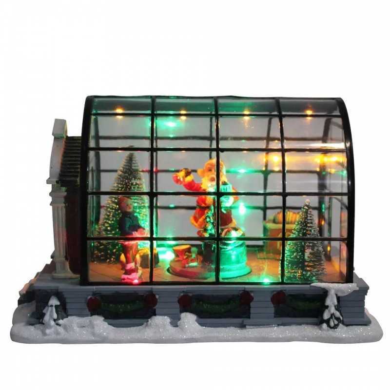 Interior decoration Christmas Santa Claus acrylic Christmas house box gift glass home accessory G251119