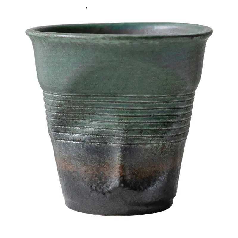 200ml Rough Pottery Coffee Cup Creative Milk Cup Irregular Ceramic Latte Cup Retro Tea Cup Kitchen Supplies Gradient Ceramic Cup C251210
