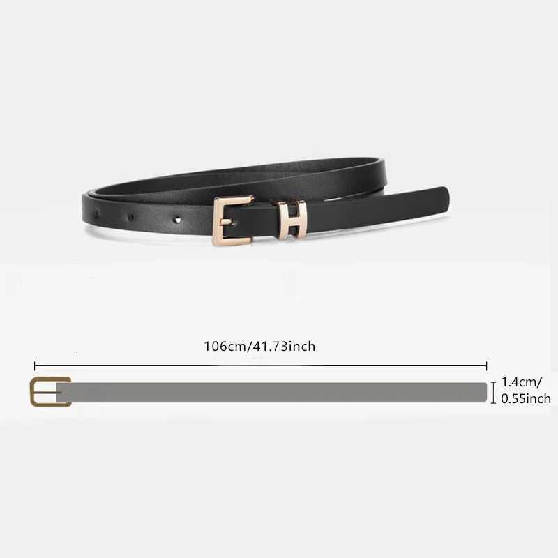Luxury 1spc I-shaped buckle thin belt for women fashionable and high-end versatile dress suit decoration belt Y251210