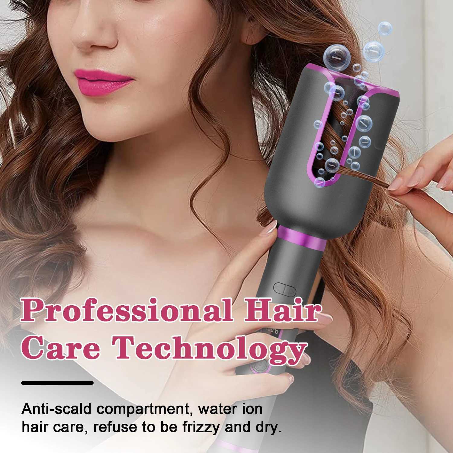 YIBER Rotating Curling Iron Wand Waves Natural Curls Styling Tools Ceramic Curly Automatic Power-Off Hair Curler For Hair CareT251210