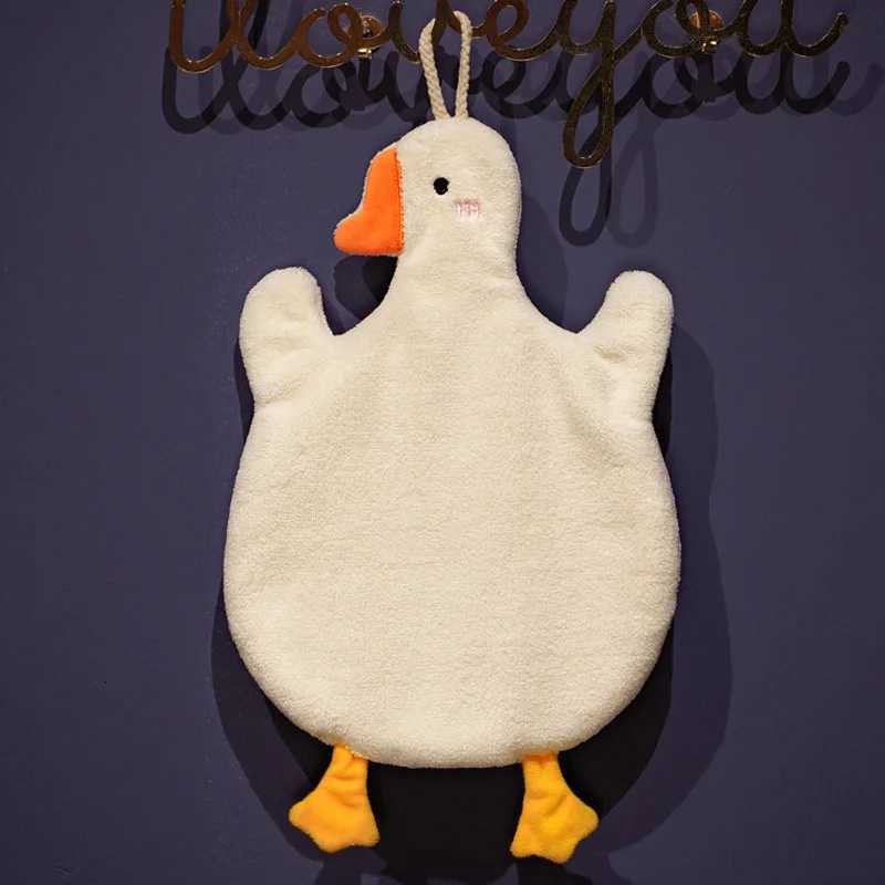 1PC Cartoon Goose Hand Towel Kitchen Bathroom Hand Towel Hanging Type with Super Water Absorption Quick Drying It Is Hard C251210