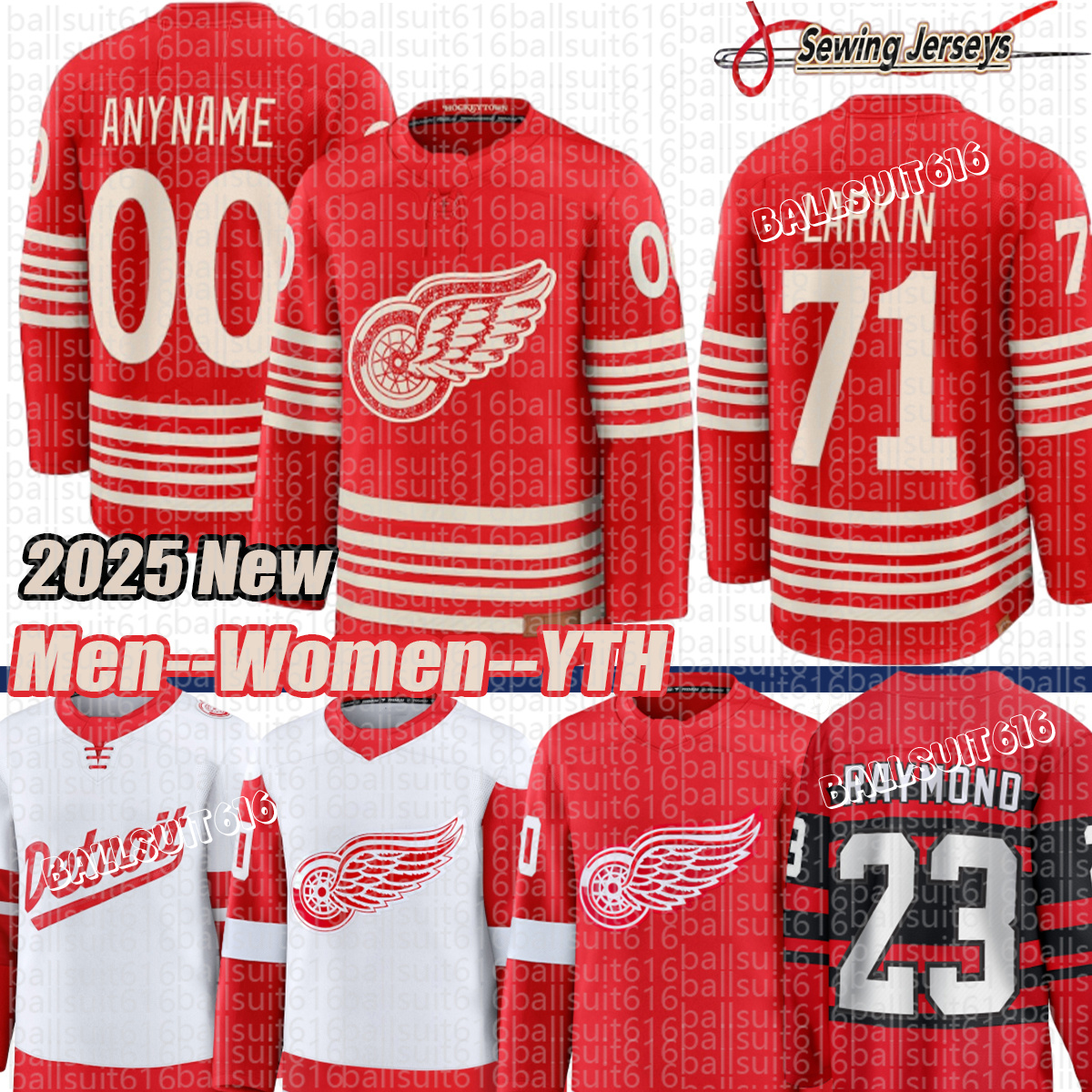 Stadium Series detroit redwings jersey Detroit Red WingsS Jersey #93 Alex DeBrincat #23 Lucas Raymond #71 Dylan Larkin #88 Patrick Kane #53 Moritz Seider Hockey Jersey