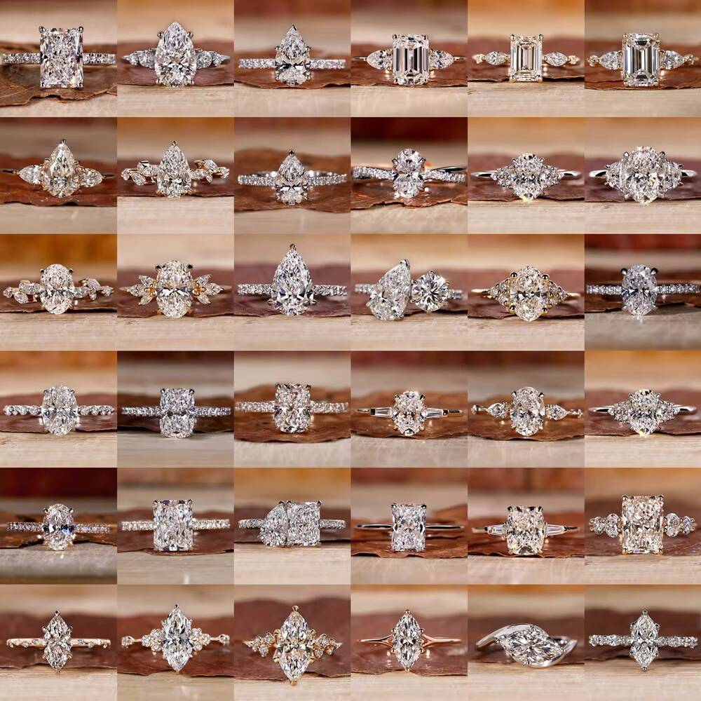 Trendy 2026 Luxury Diamond Jewelry IGI Certified HPHT CVD 2CT 3CT 5CT VVS Lab Grown Diamond Ring for Women Engagement Wedding