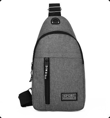 Black PU Material Simple Retro Fashion Men Crossbody Bag Sling Bag 250915