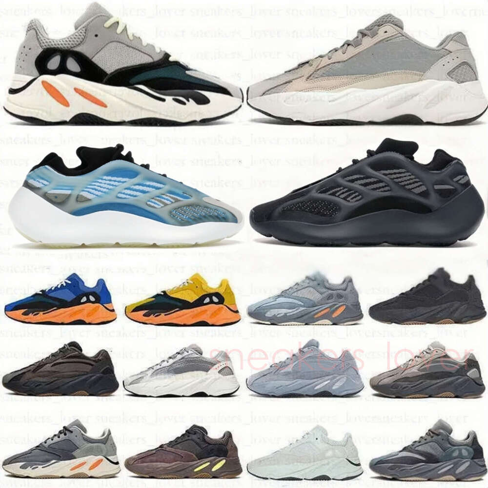 Designer Yz 700 Men Women Outdoor Casual Running Yz 450 Sneakers Black White Wave Runner Salt Dark Glow Yz 500 Soft Resin Sports Slippers Shoes Trainers Size 36-48