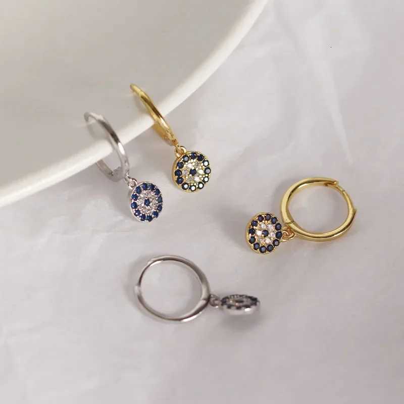 Clear Blue Zircon Hoop Earrings Evil Eye Ear Rings Fashion Turkish Jewelry Gifts for Women Pendientes 2025XJ251210 - view 4