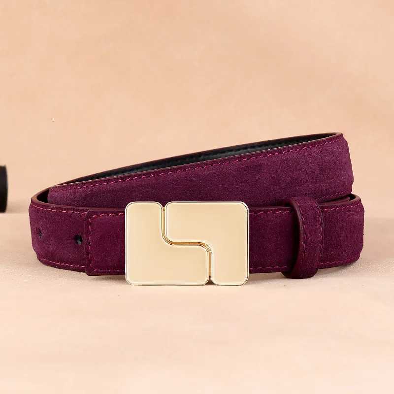 Luxury Brand Quality Simple Design Real Cow Suede Leather Waist Belts For Women Wholesale Jeans Strap Elegant Ladies Cowhide Waistbands Y251210