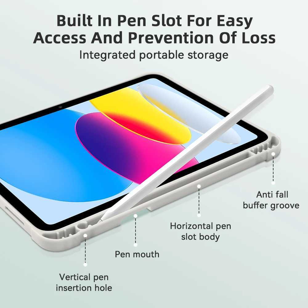 For iPad Mini 6 7 iPad Pro 11 M4 iPad Air 11 M2/M3 10th A16 for Air 5/6/7/8 102 97 109 Shockpro Case with Side Pencil Holder H251210