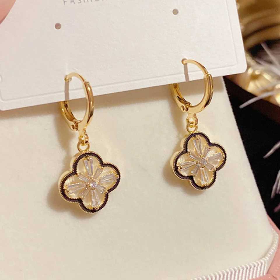 Yupsk Exquisite Elegant Copper Zircon - wer Dangle Earrings for Wen Girls Golden Anniversary Birtay Jewelry Y251210