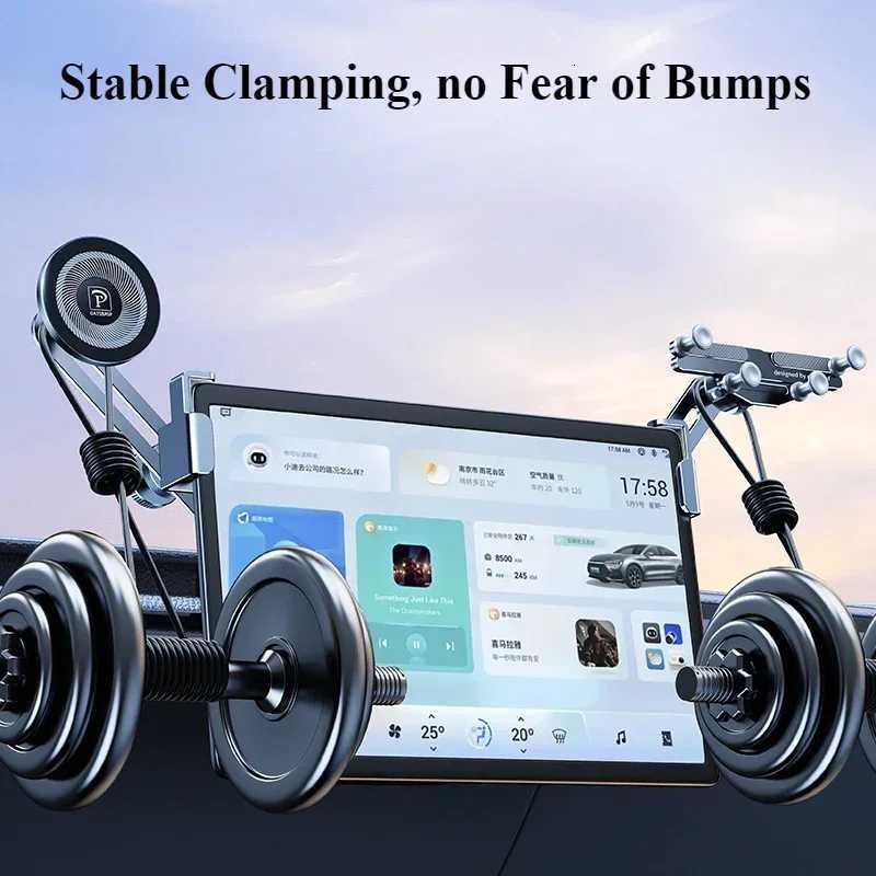 Eary Dual-position Car Sn Phone Holder Metal Bracket 360 Adjustable Stand Fit for Tesla Model 3 Y Highland Car Accessories C251210