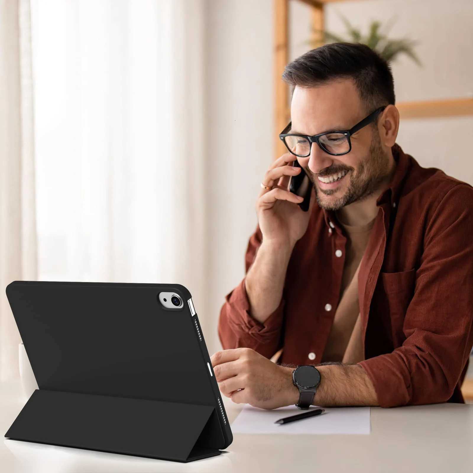 For iPad Air 4th 5th 6th 7th Generation Auto WakeSleep Flip Smart Cover For iPad Air 109 11 2025 2024 Soft Silicone Case H251210