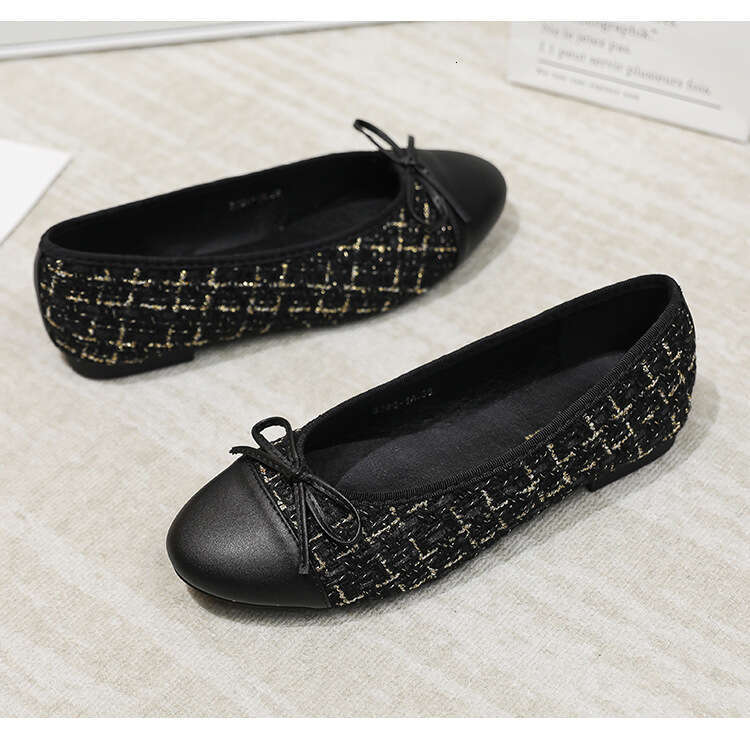 Soft Sole Flat Shoes Free shipping designer niche for Women Autumn New Round Toe Women's Color Block Shallow Mouth Casual Loafers