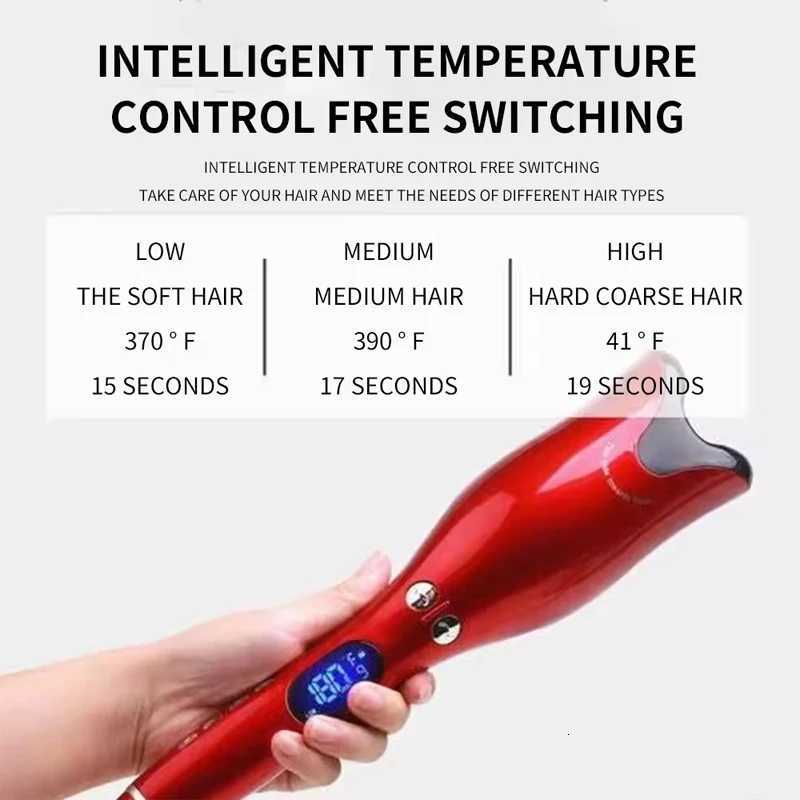 Automatic Hair Curler Professional Magical Style Auto Hair Curler with Temperature LCD Screen for WomanT251210