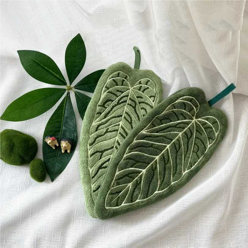 Hot Plant Hand Towel Cleaning Towel Absorbent Handkerchief Hanging Thickened Kitchen Towel Bathroom Kitchen Accessories C251210