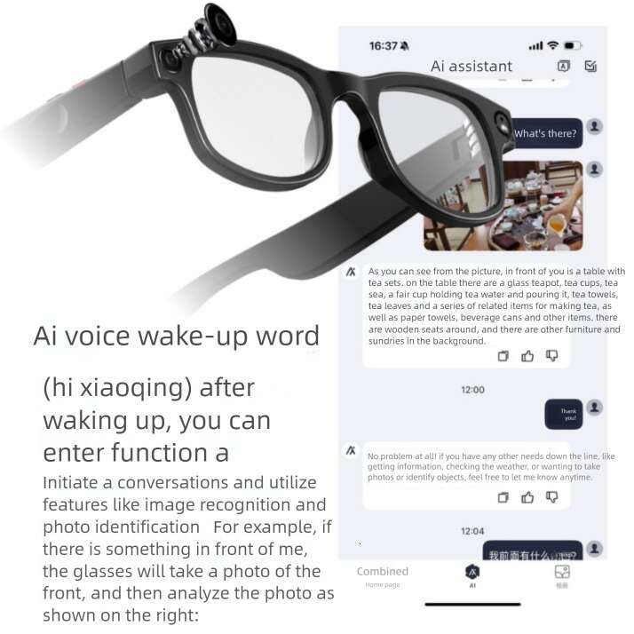 Famous Brand Smart AI Glasses Million Pixel HD Shooting Photo Translation Bluetooth Music Three In One Multifunctional designer Sunglasses