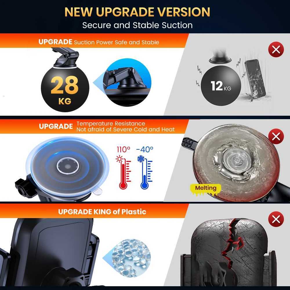 TOPK Universal Cell Car Phone Holder Mount 360Rotationfor Air Vent Dashboard Windshield Suction Cup Stand for iPhone Phones C251210