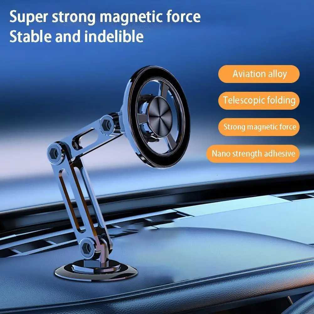 720 Rotate Metal Magnetic Car Phone Holder Foldable Universal Mobile Phone Stand Air Vent Magnet Mount GPS port C251210