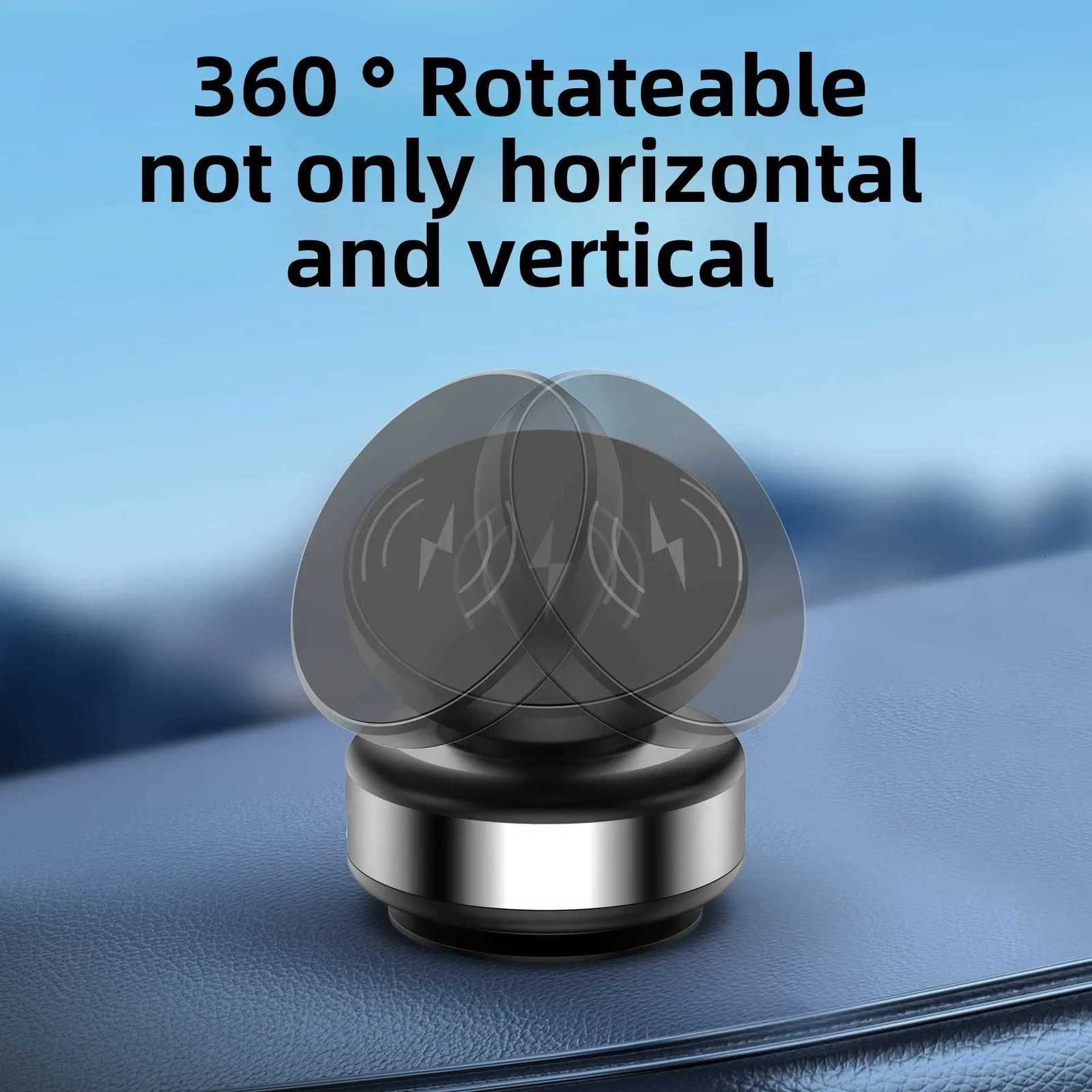 X9C 360 Rotating Magnetic Car Phone Holder Dual-Sided Vacuum Suction Mount for 47 Inch and Above Smartphones for Universal Use C251210