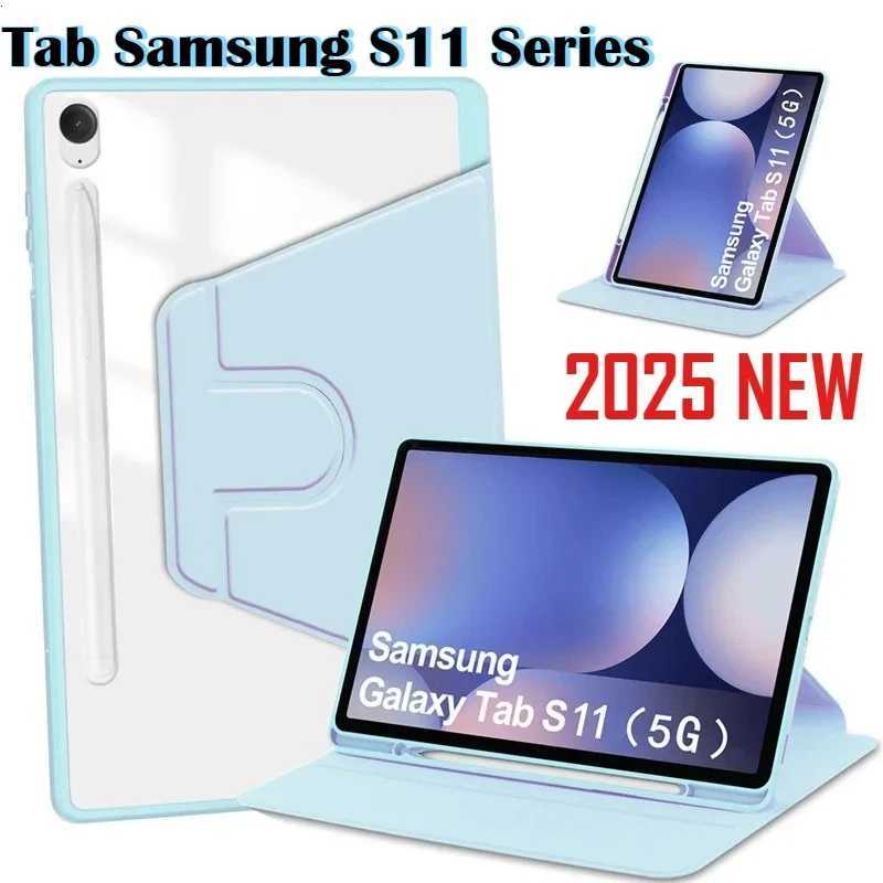 For Galaxy Tab S11 tra 2025 5G SM-X930/X936 S10 Lite FE A11Plus A8 11 131 87 Case Acrylic Rotating Stand Tablet Case H251210