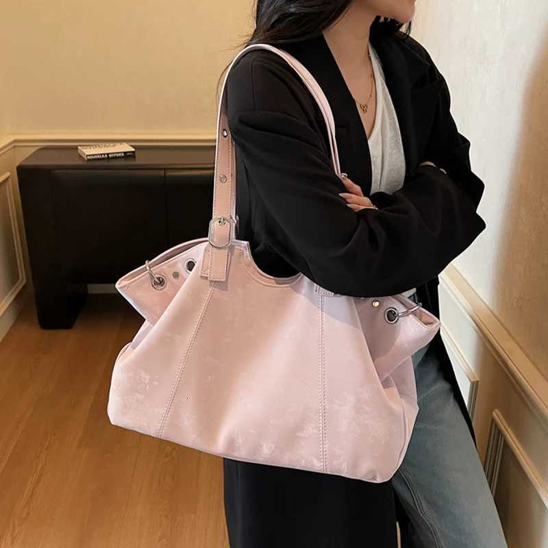 Fi Brand Tote Bag Korean-style High-end Design Shoder Bag Simple Large-capacity Handbag New High-quality Pu Underarm Bags Y251209