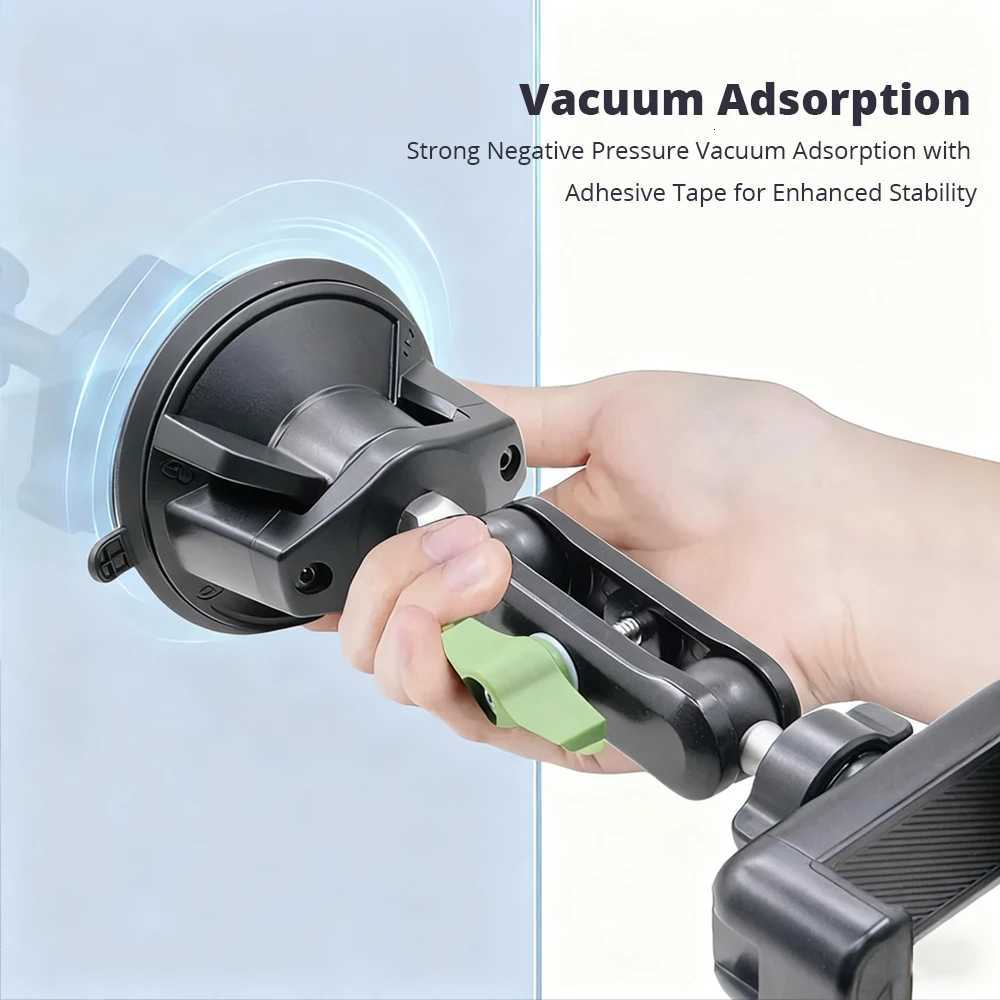Bonola Vacuum Phone Holder with Clip for Car 360 Adjustable Suction Cup Car Phone Mount Captible Big Size Cellphone Foldable C251210
