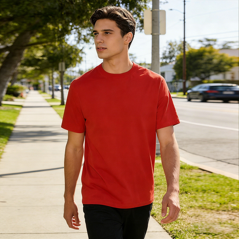 Unisex Oversized Crew Neck T-Shirt Short Sleeve Loose Fit Casual Basic Tee for Daily & Street Style CF00188