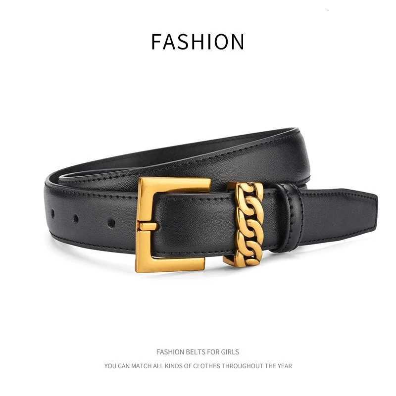 Luxury Luxury soft fashion versatile leather belt with a pin buckle to decorate jeans for women Y251210