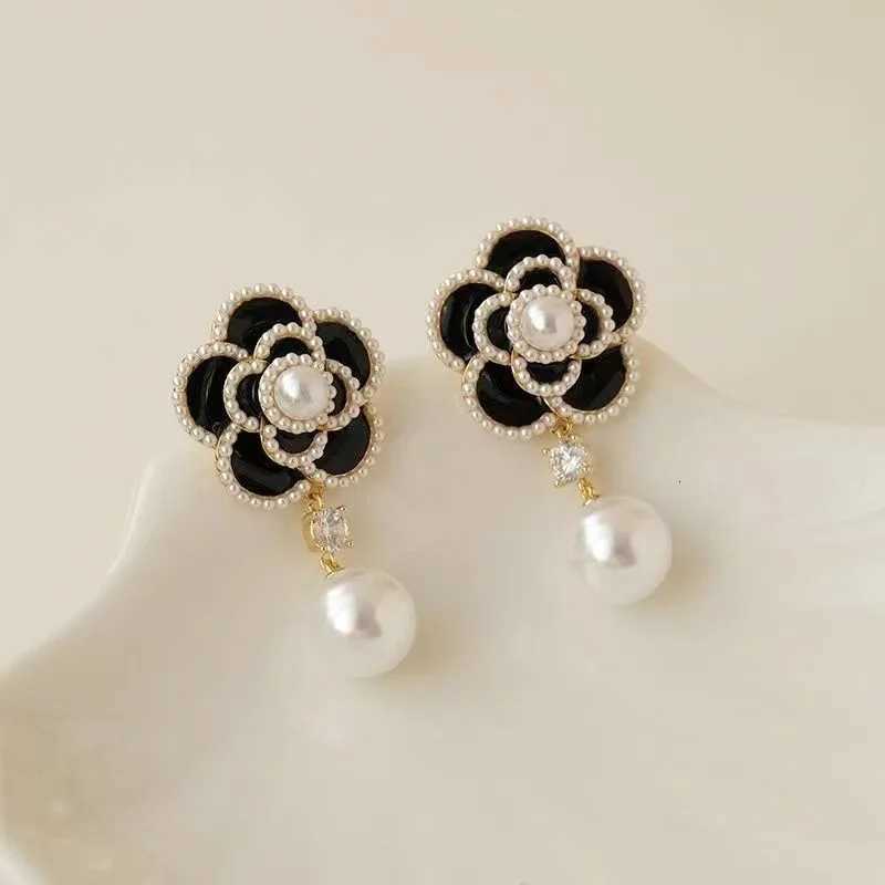 New Fashion lia Roses 925 Sier Needle Stud Earrings For Wen Imitation Pearl Geetric Drop Earring Party Wedding Jewelr Y251210