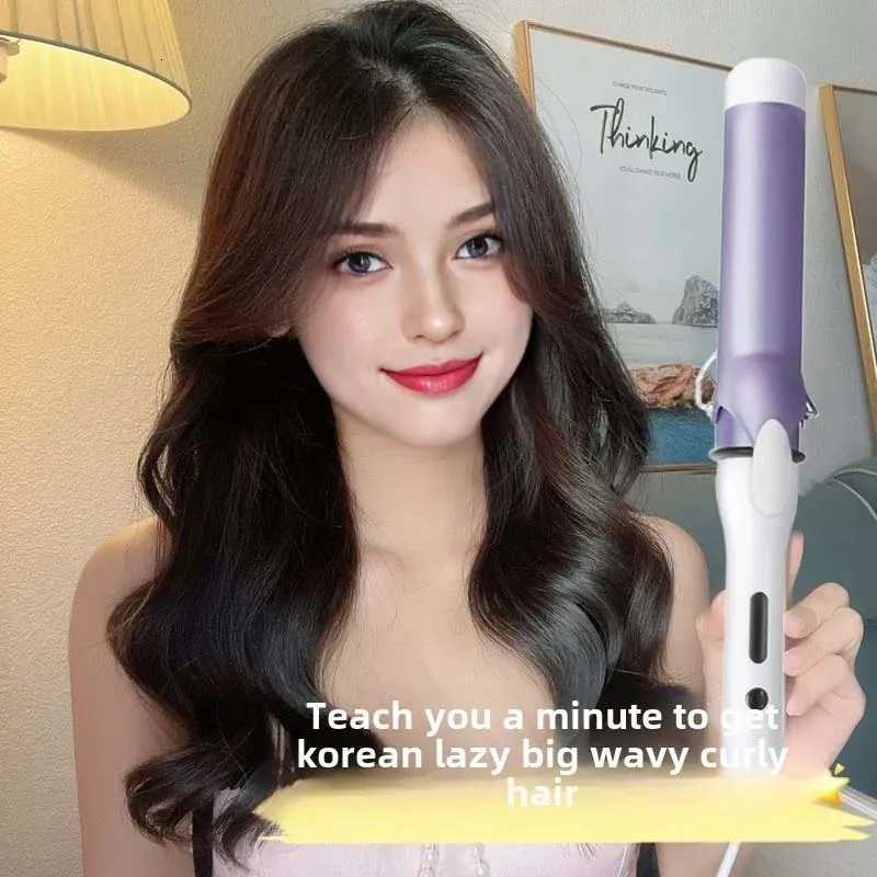 Professional 40Mm Curling Barrel Fast Heating Ceramic Curling Iron Large Electric Curler Hair Negative Ionic Big Wave CurlerT251210