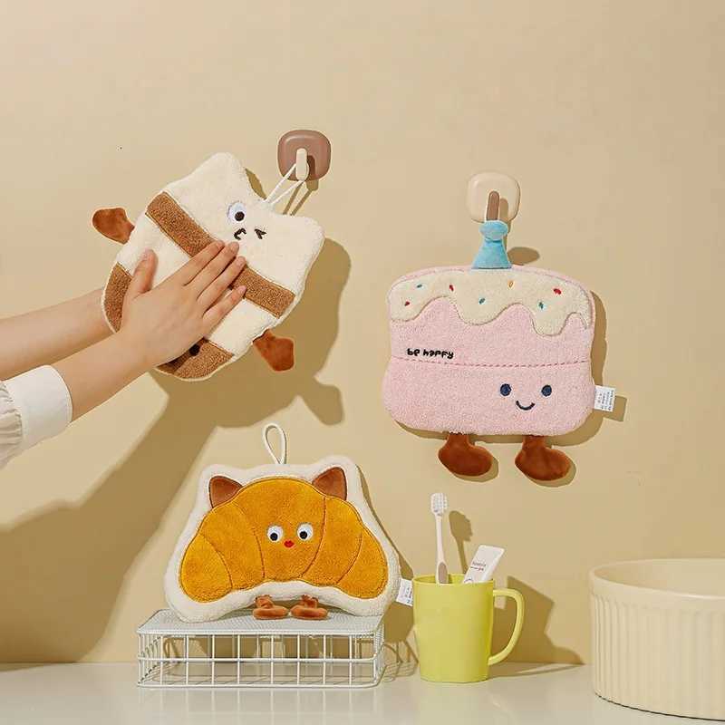 Hand Towels Bathroom Towels with Hanging Loop Microfiber Coral Fleece Absorbent Hand Towel for Kitchen Bathroom Bedroom C251210