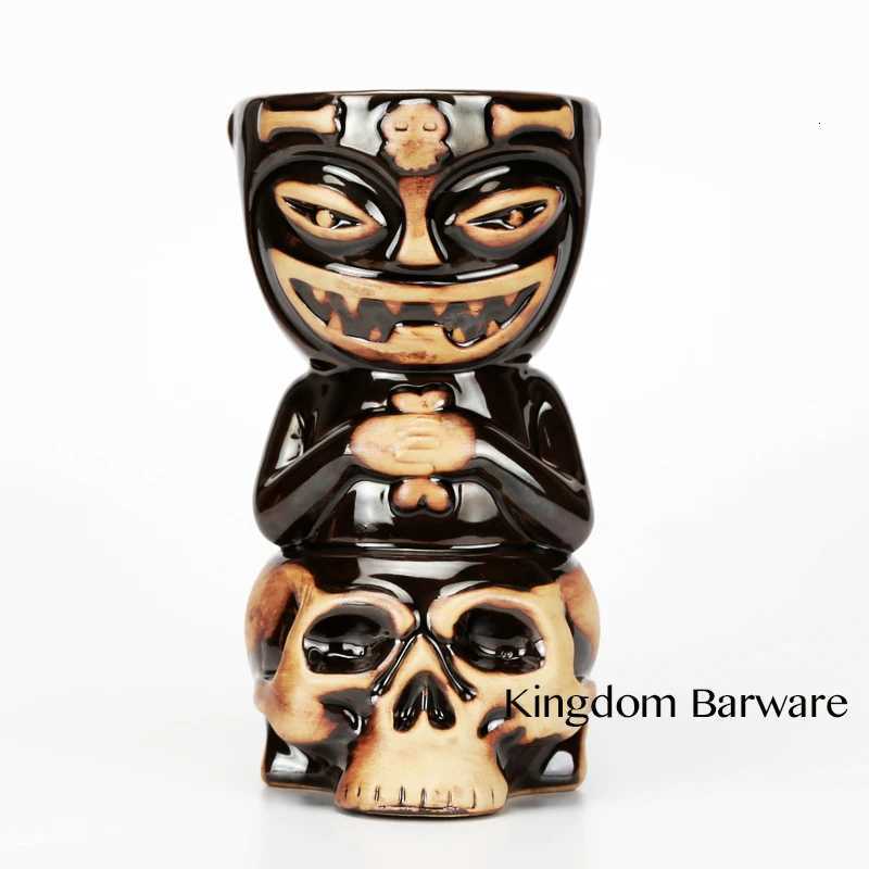 Skull Doll Tiki Mug Cocktail Cup Beer Wine Mug Ceramic Tiki Mugs Art Crafts Creative Hawaii Mugs C251210