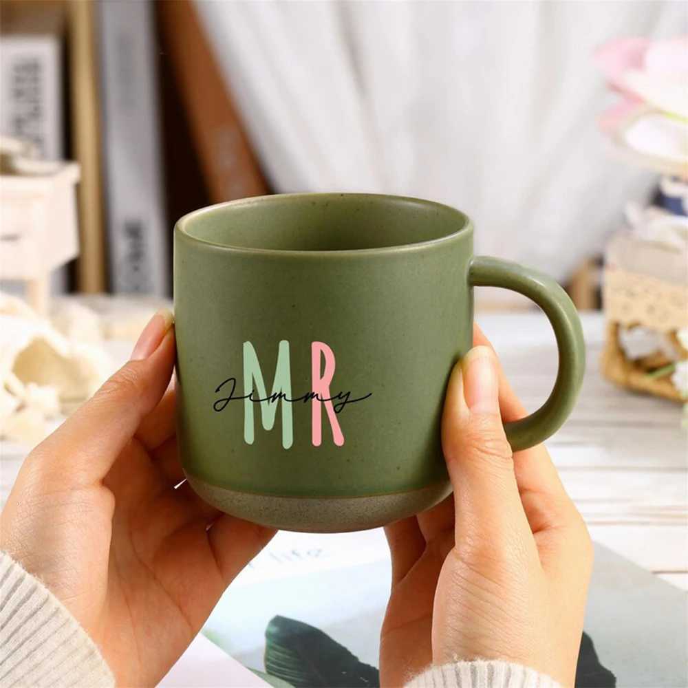 Personzed Ceramic Cup Customization Bride And Grooms Name Newlywed Gift Couples Wedding Anniversary Commemorative Gift C251210