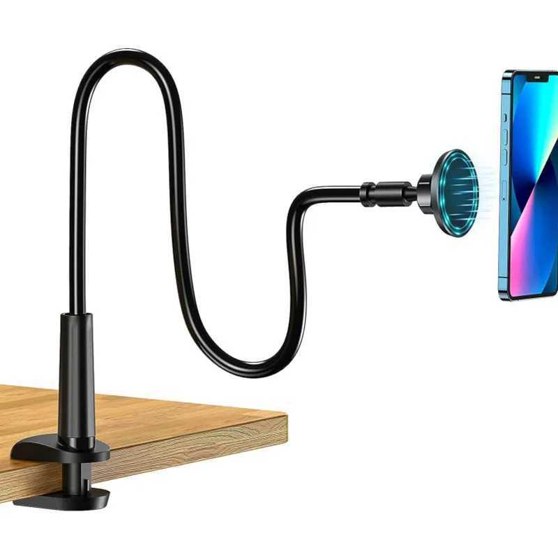 Cellphone bracket Magnetic phone holder For Mafe cradle Desk mobile port adjustable Bedside Gooseneck Lazy Long C251210