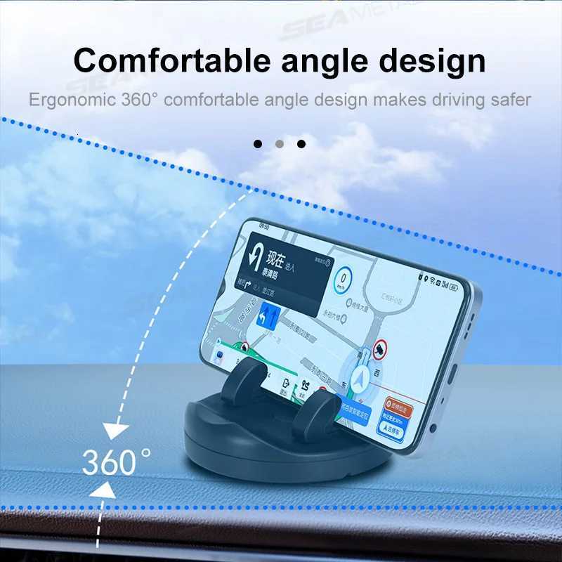 SEAMETAL Dashboard Car Phone Holder 360-Degree Rotation -Up Phone Mount Stable Universal Auto Phone Stand with Number Plate C251210