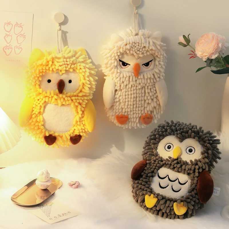New Cartoon Animal Chenille Hanging Thick Absorbent Hand Towel for Kitchen Bathroom and Household Use C251210