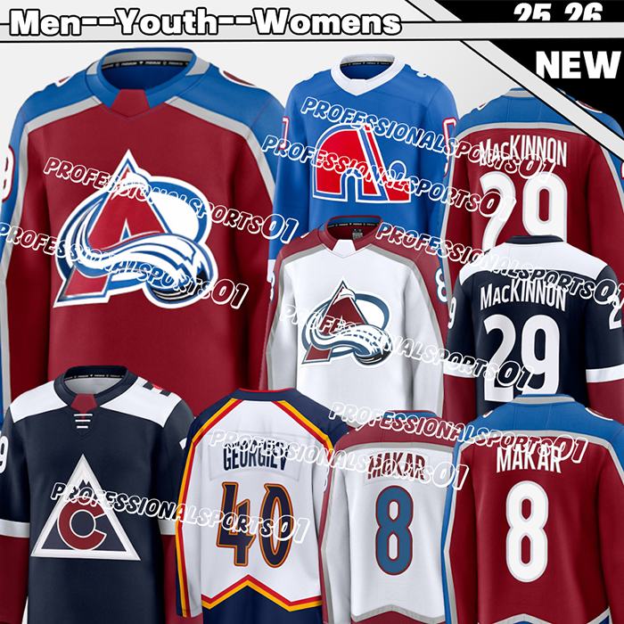 colorado Avalanches jersey #29 Nathan MacKinnon #8 Cale Makar #92 Gabriel Landeskog Hockey Jerseys colorado avalance jersey 2025 2026