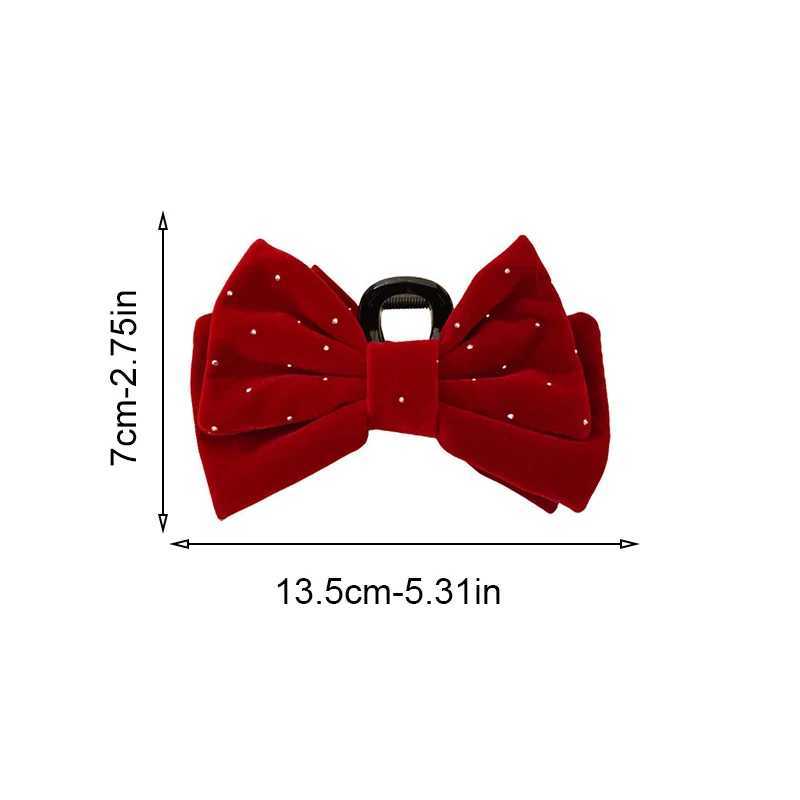 1pc high-end flash diamond bow hair clip for wen new large size shark clip back of the clip hair accory Y251210