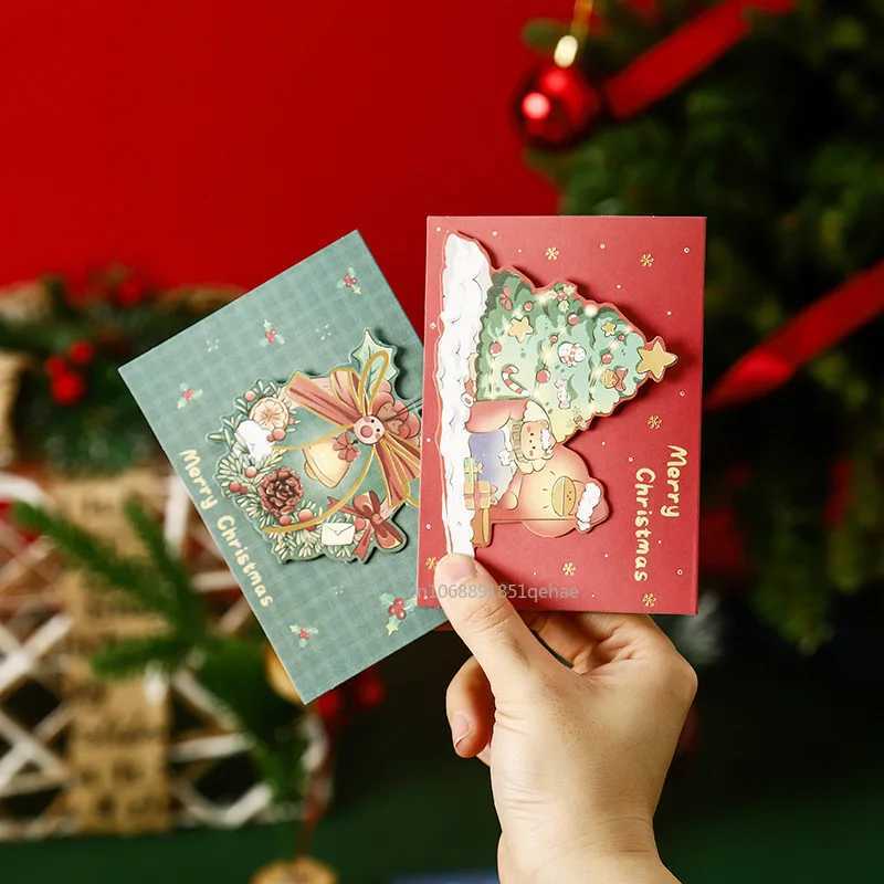 New Christmas Postcards Xmas Greeting Cards Christmas Tree ing Cards Thank You Gift Cards Xmas Navidad New Year Party Decor H251210
