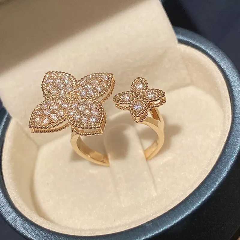 Shiny Micro-intact Zircon - wer Adjustable Open Rings Fashion Engagement Wedding Ring Jewelry Gift Accories Y251210