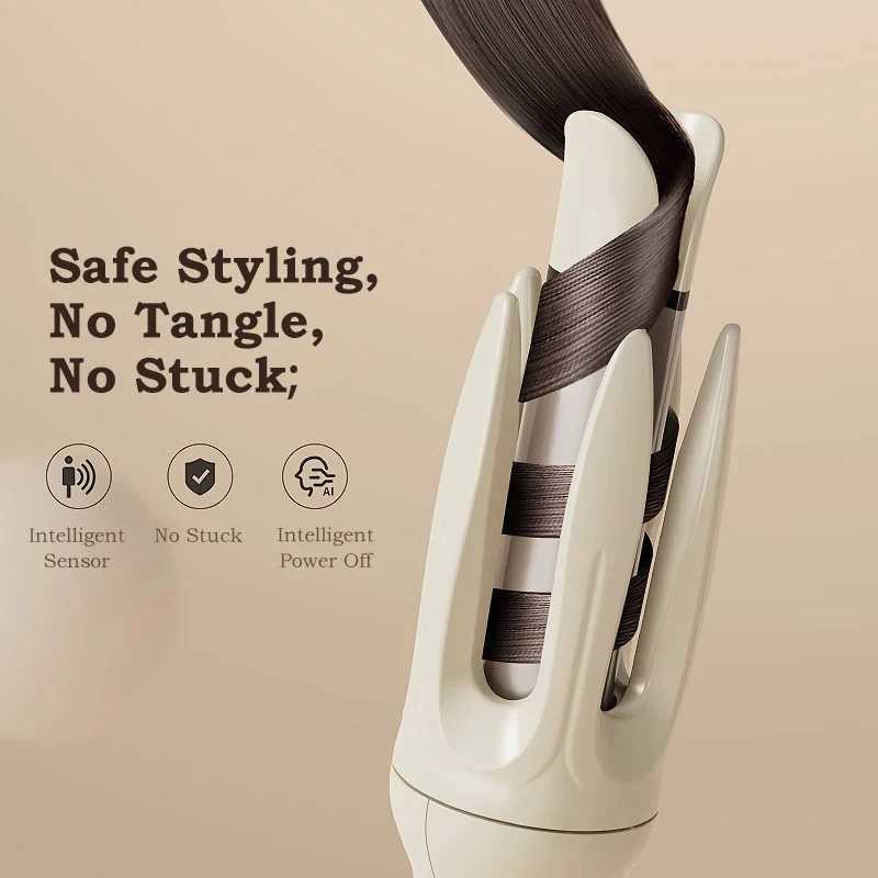 Automatic Hair Curler 28mm Negative Ions Electric Ceramic Curling Hair Stick Rotating Curl Waves Anti-Tangle Curling Iron StylerT251210