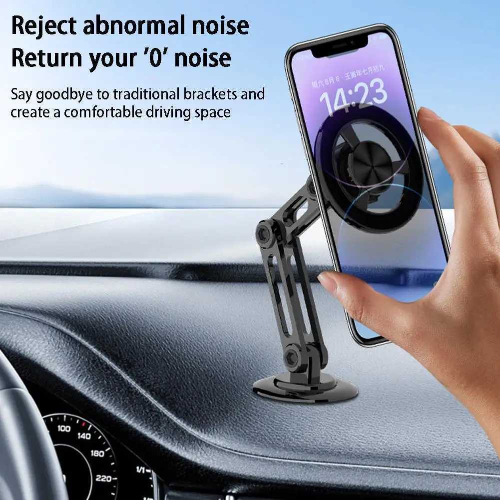 720 Rotate Metal Magnetic Car Phone Holder Foldable Universal Mobile Phone Stand Air Vent Magnet Mount GPS port C251210