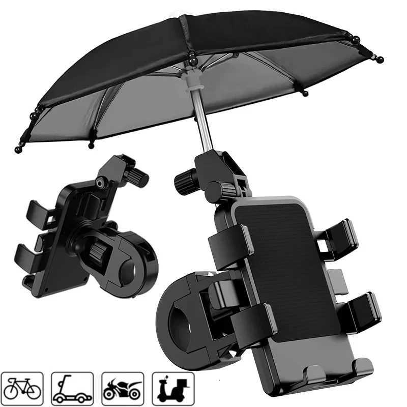 Motorcycle Mobile Phone Holder Stand Umbrella Rainproof Sunshade Bicycle Outdoor Scooter Phone Clip Handlebar Mount For C251210