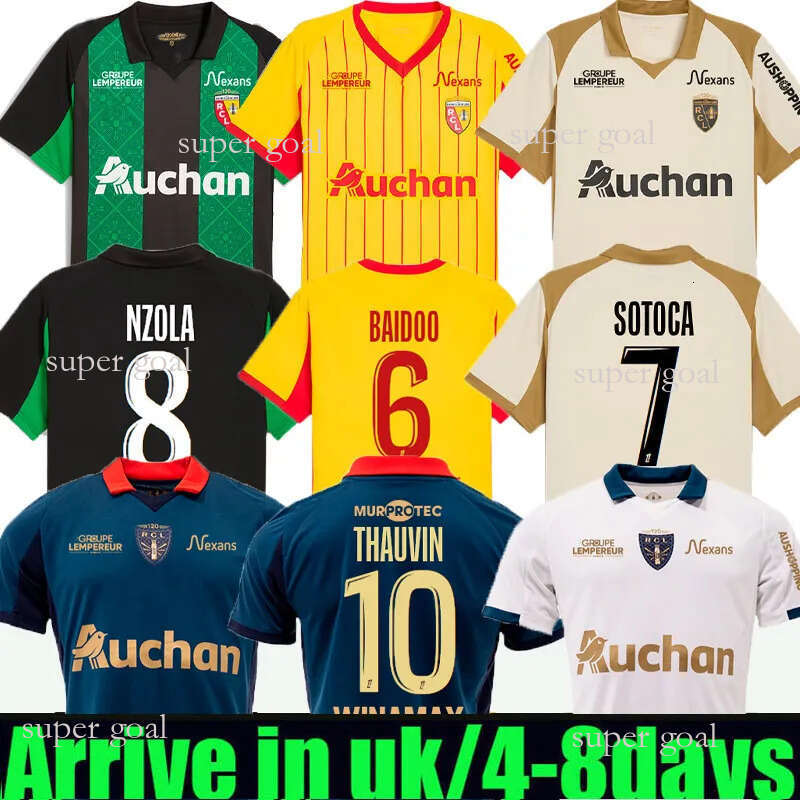 25 26 maillots de foot THAUVIN rc lens soccer jersey SAINTE-BARBE 120th anniversary 2025 2026 SOTOCA Satriano GRADIT AGBONIFO Nzola Said El Aynaoui Football