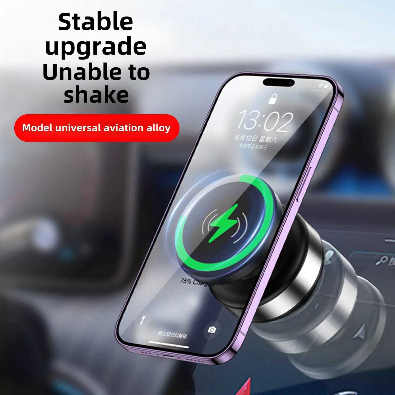 X9C 360 Rotating Magnetic Car Phone Holder Dual-Sided Vacuum Suction Mount for 47 Inch and Above Smartphones for Universal Use C251210