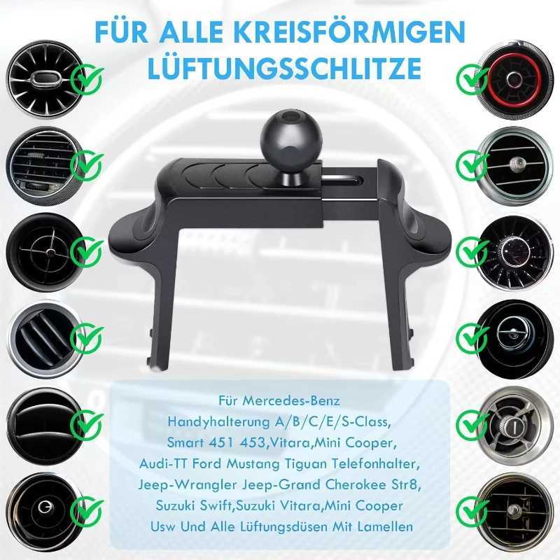 Car Round Air Outlet Holder for Your Mobile Phone for Benz A B C E S Class Gla Glc Gle Gls AMG W205 W213 E200 W247 A250 C251210