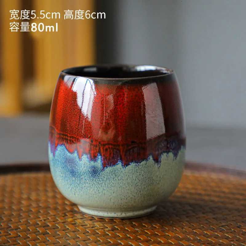 80ml ceramic kiln into espresso cup small creative hand warm spirit owner sample tea cup hair home kitchen mug C251210
